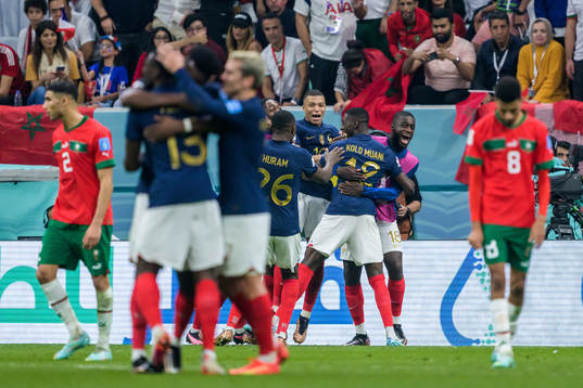Randal Kolo Muani of France celebrates