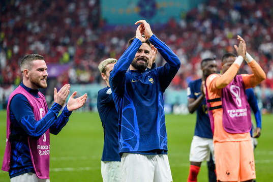 Olivier Giroud of France celebrates