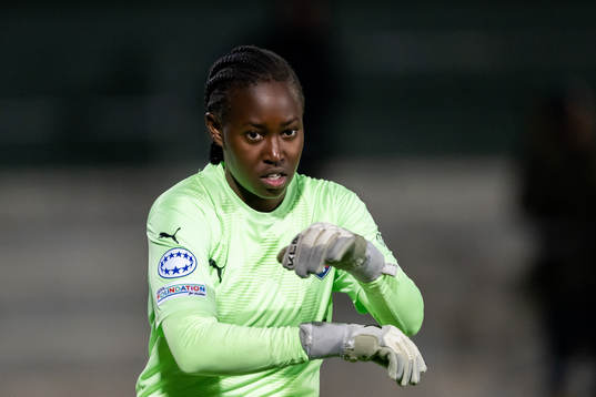 Goalkeeper Angel Mukasa of Rosengård