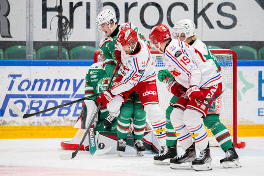 Rögles Marco Kasper och Timrås Jeremy Boyce-Rotevall
