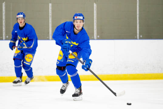 Noah Östlund of Sweden at a Practice session
