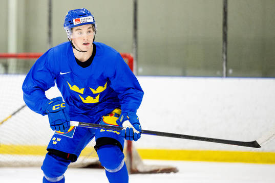 Noah Östlund of Sweden at a Practice session