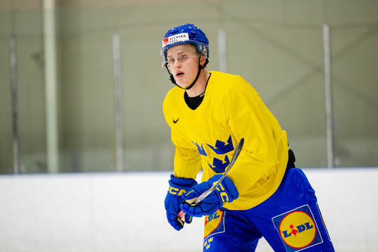 Elias Pettersson of Sweden at a Practice session