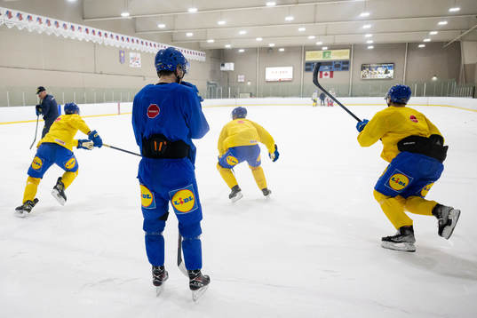 Players of Sweden at a Practice session