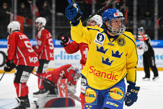 Jesper Olofsson of Sweden celebrates