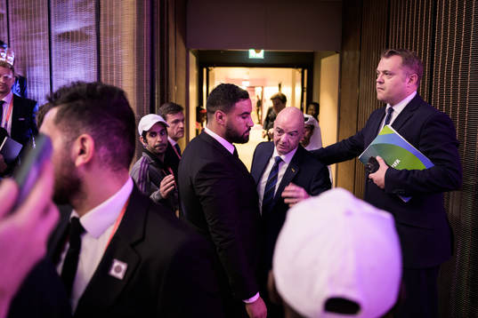 Gianni Infantino, president of FIFA, and communications