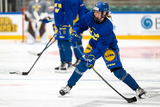 Elin Svensson of Sweden at a training session