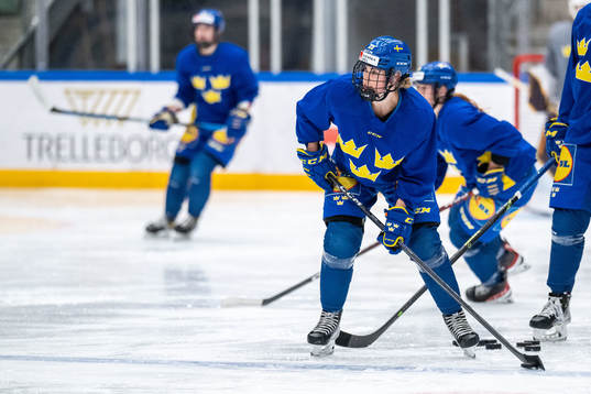 Julia Östlund of Sweden at a training session