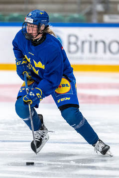 Elin Svensson  of Sweden at a training session
