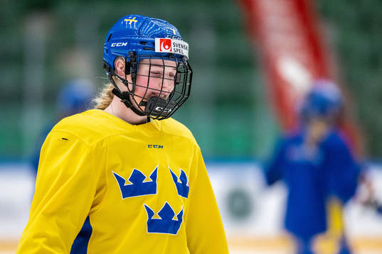 Emma Forsgren of Sweden at a training session