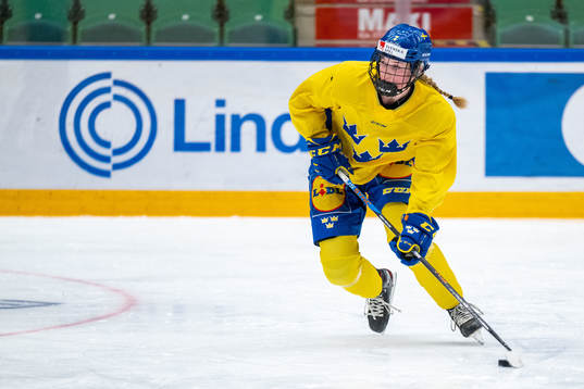 Emma Forsgren of Sweden at a training session