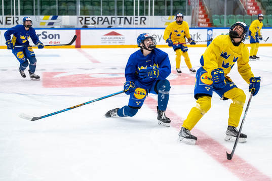 Hanna Thuvik and Anna Kjellbin of Sweden at a training