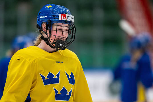 Emma Forsgren of Sweden at a training session
