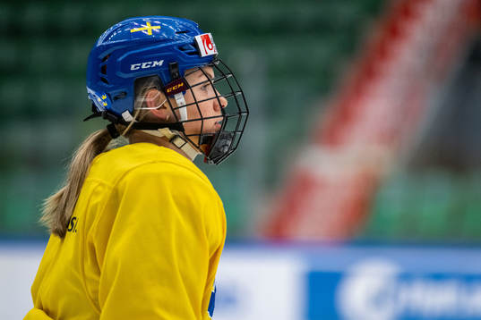 Josefin Bouveng of Sweden at a training session
