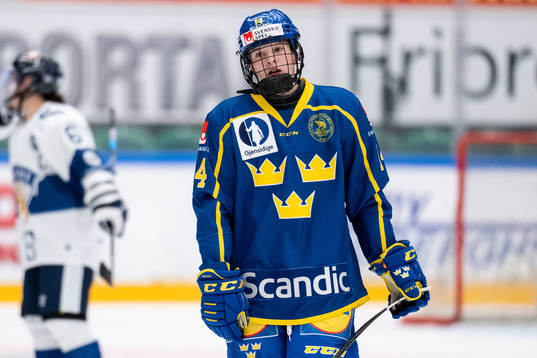 Thea Johansson of Sweden looks dejected
