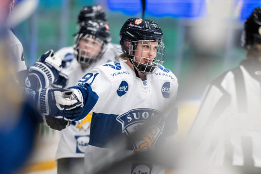 Julia Liikala of Finland celebrates