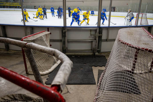 Noah Östlund of Sweden at a practice session