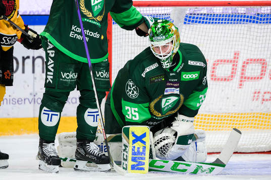 Färjestads målvakt Dennis Hildeby