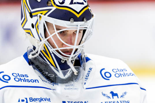Leksands målvakt Kasimir Kaskisuo deppar