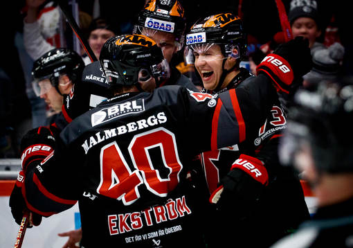 Örebros Oliver Eklind jublar vid 6-3