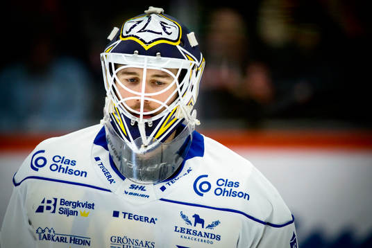 Leksands målvakt Kasimir Kaskisuo deppar