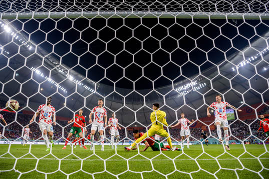 Achraf Dari of Morocco scores 1-1