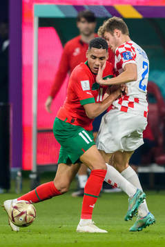 Abdelhamid Sabiri of Morocco and Josip Stanisic of Croatia