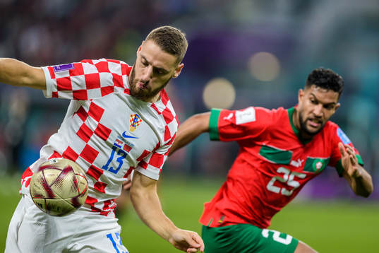 Nikola Vlasic of Croatia and Yahya Attiat-Allah of Morocco