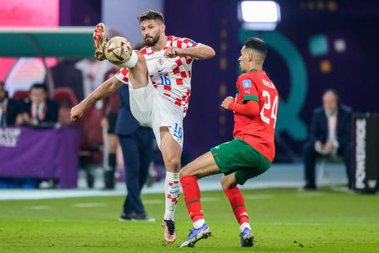 Bruno Petkovic of Croatia and Badr Benoun of Morocco