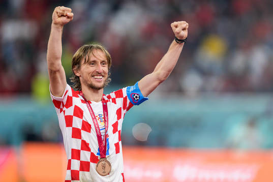 Luka Modric of Croatia celebrates