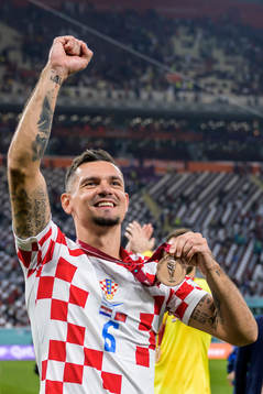 Dejan Lovren of Croatia celebrates