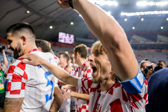 Luka Modric of Croatia celebrates