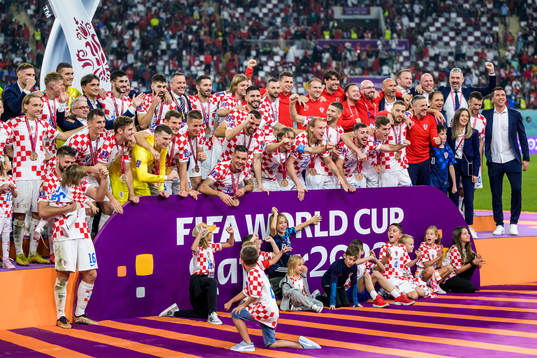 Players of Croatia celebrate