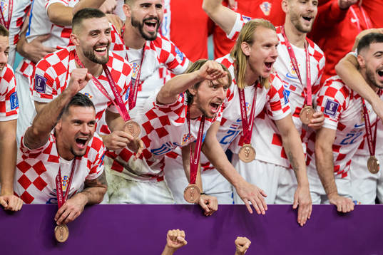 Luka Modric of Croatia celebrates