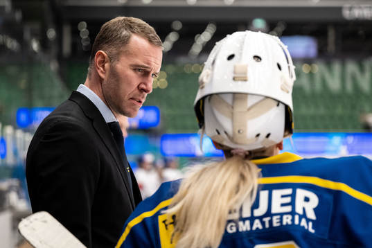 Goaltender coach Ola Kahem  of Sweden