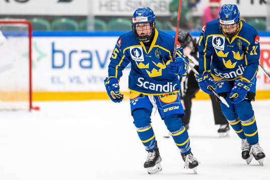 Lisa Johansson of Sweden celebrates scoring 1-0