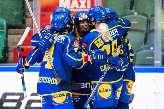 Thea Johansson of Sweden celebrates scoring 2-0