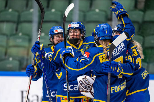 Hanna Olsson of Sweden celebrates