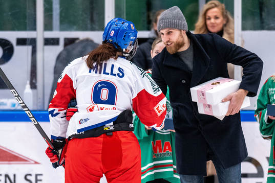 Alena Mills of Czech Republic and Vojtech Mozik of Rögle