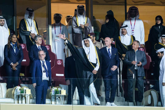 Tamim bin Hamad Al Thani, Emir of Qatar, and Gianni