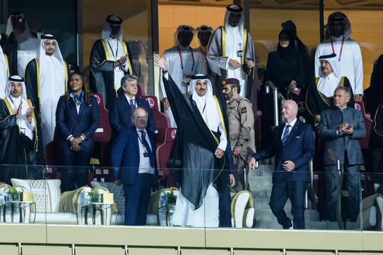 Tamim bin Hamad Al Thani, Emir of Qatar, and Gianni