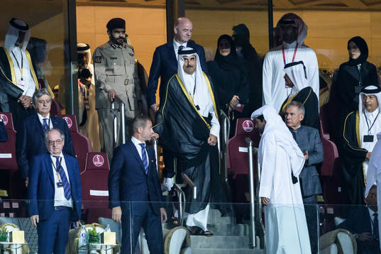 Tamim bin Hamad Al Thani, Emir of Qatar, and Gianni