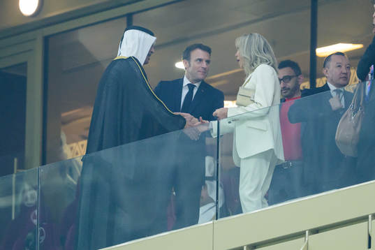 Emmanuel Macron, President of France, and Brigitte Macron