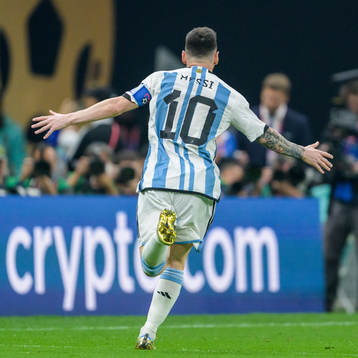 Lionel Messi of Argentina celebrates