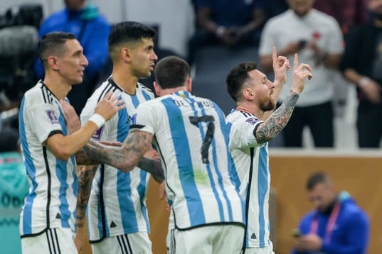 Lionel Messi of Argentina celebrates