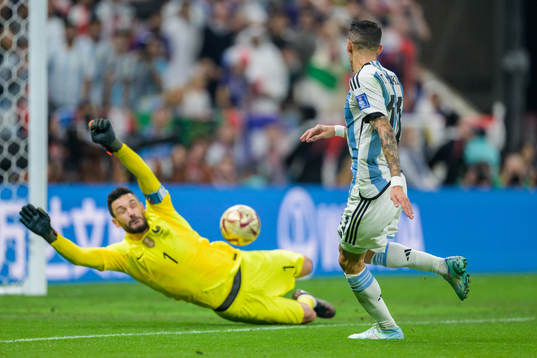 Angel de Maria of Argentina scores 2-0