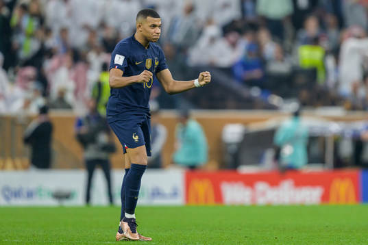 Kylian Mbappe of France celebrates