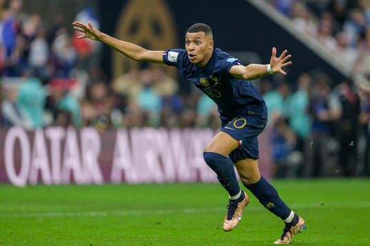 Kylian Mbappe of France celebrates
