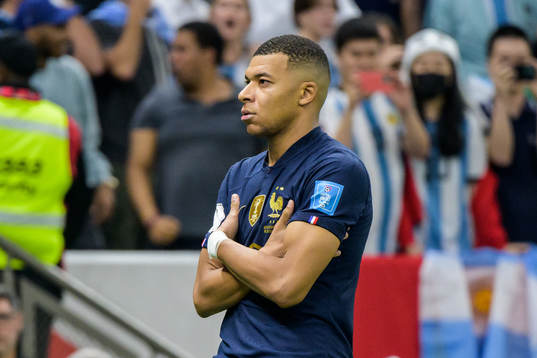 Kylian Mbappe of France celebrates