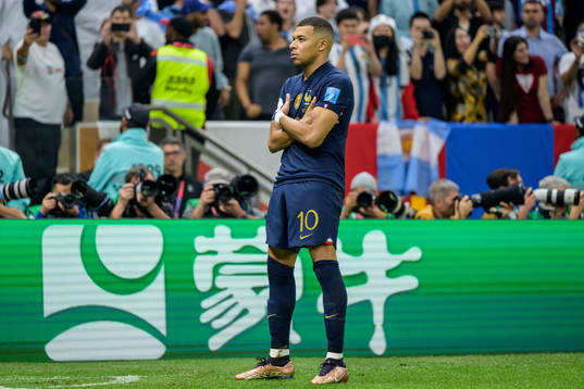 Kylian Mbappe of France celebrates